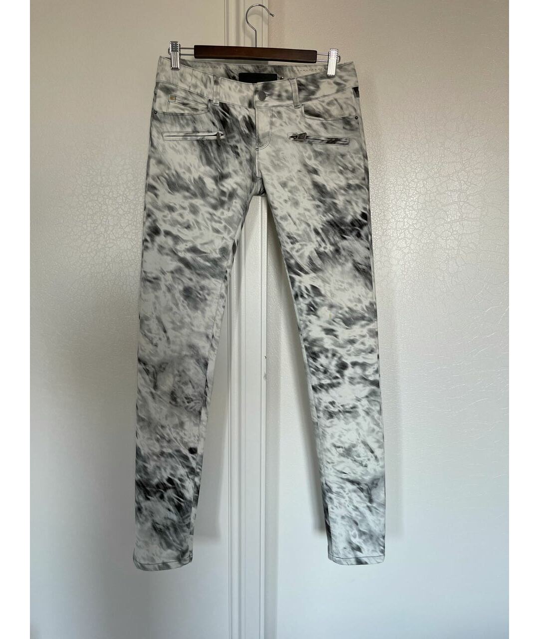 BARBARA BUI Серые хлопко-эластановые прямые джинсы, фото 5