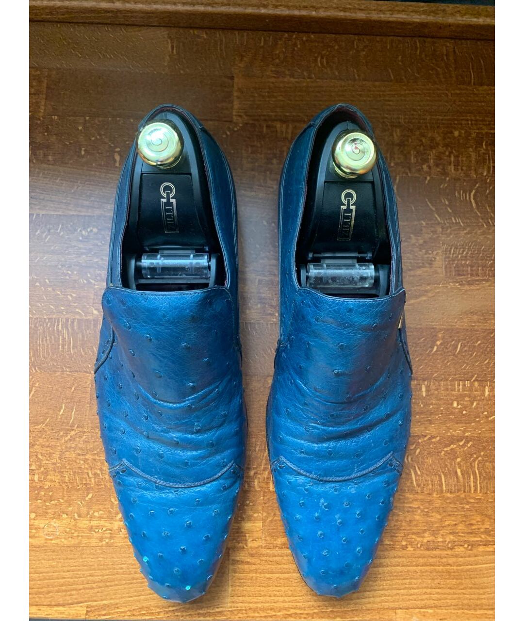 ZILLI Синие кожаные туфли, фото 2