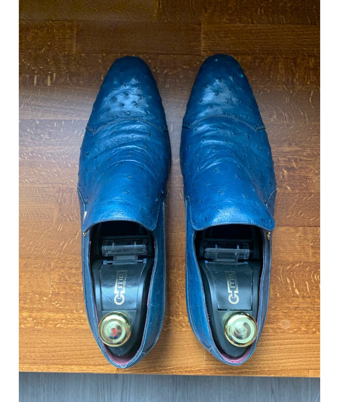 ZILLI Синие кожаные туфли, фото 3