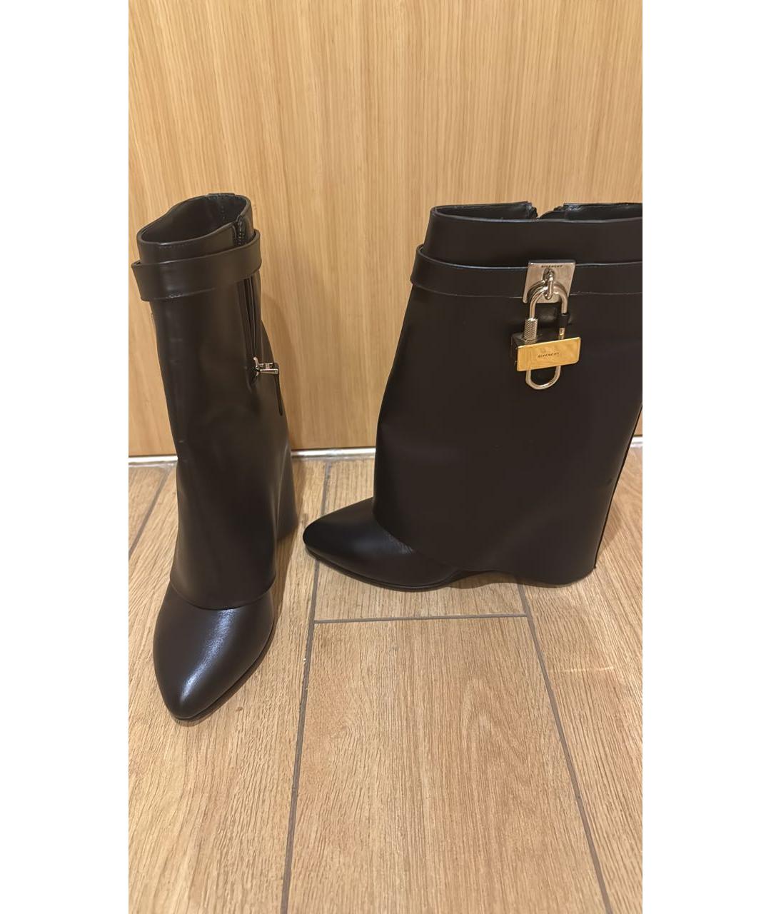 GIVENCHY Черные кожаные полусапоги, фото 3