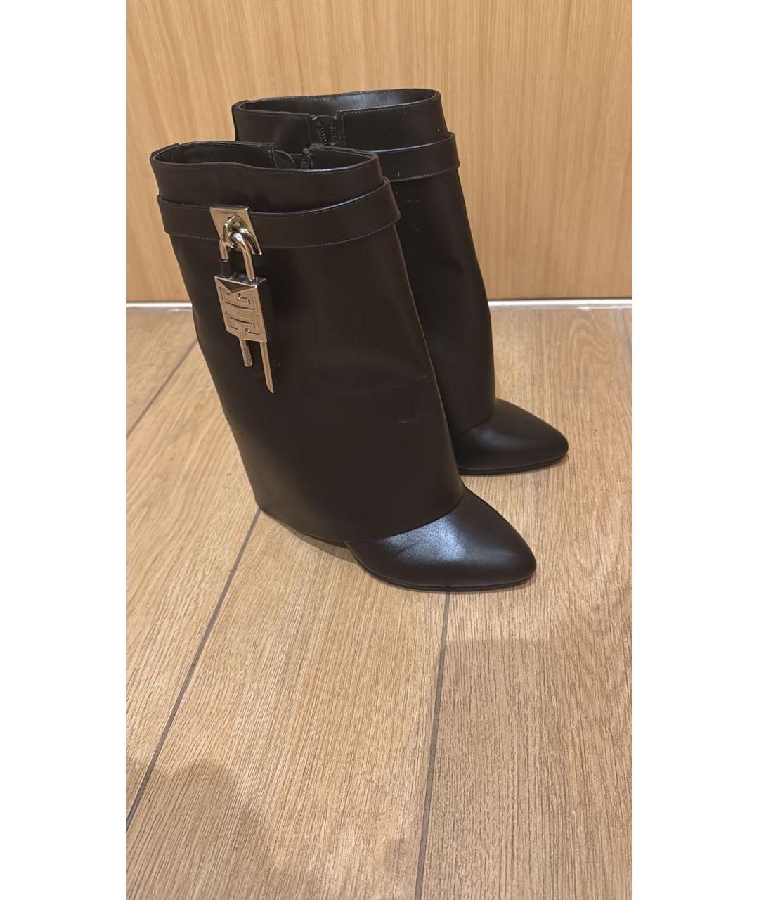 GIVENCHY Черные кожаные полусапоги, фото 5