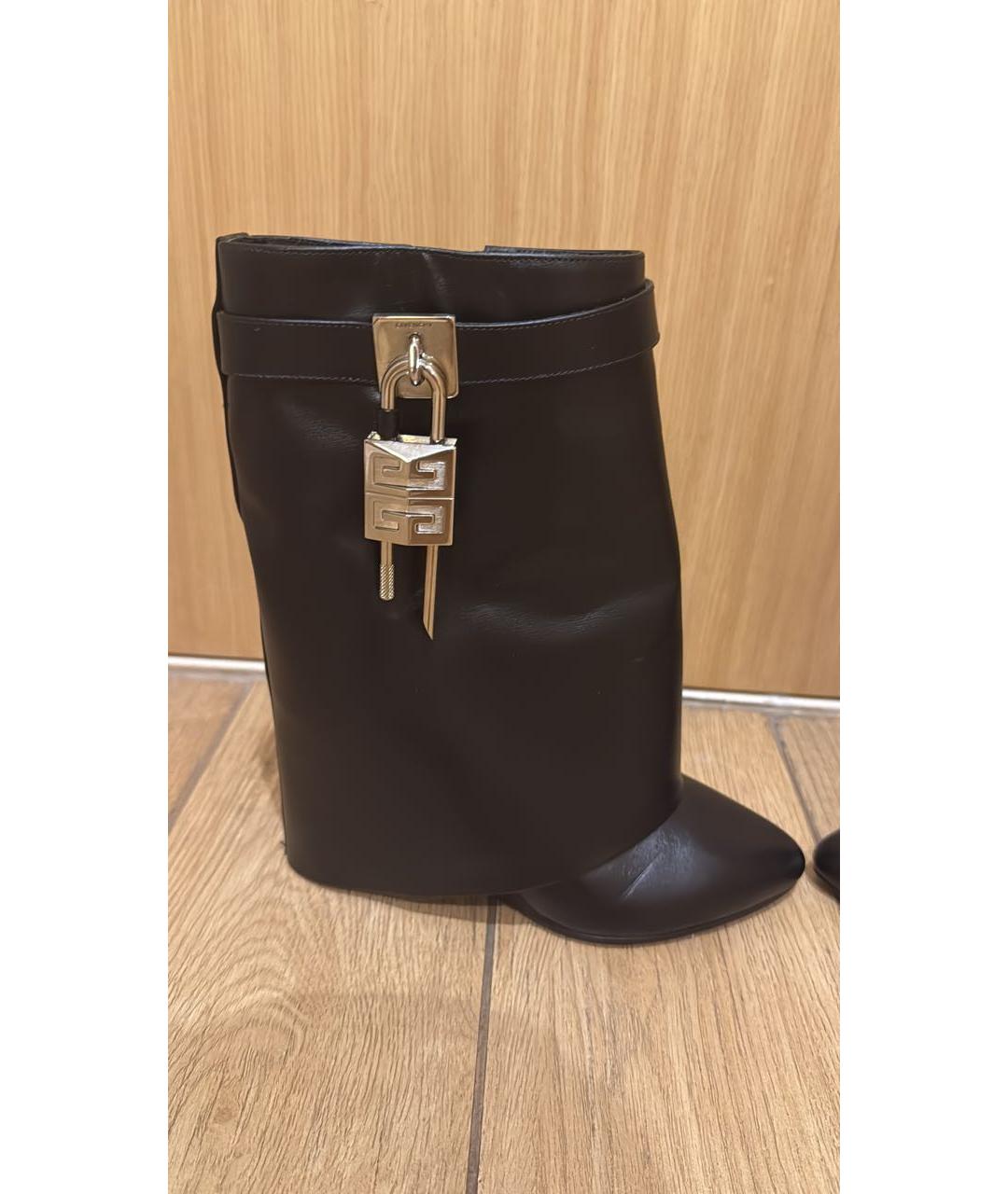 GIVENCHY Черные кожаные полусапоги, фото 7