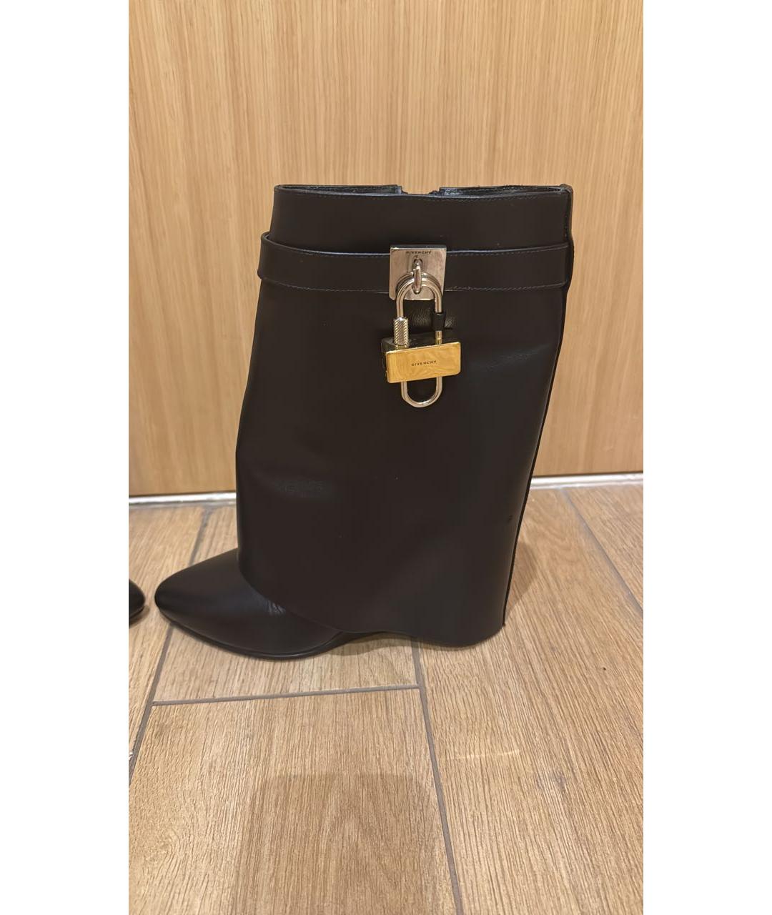 GIVENCHY Черные кожаные полусапоги, фото 2