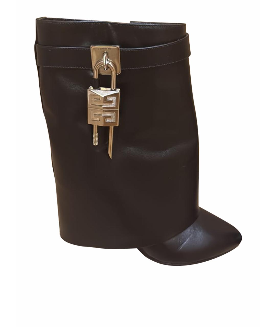 GIVENCHY Черные кожаные полусапоги, фото 1