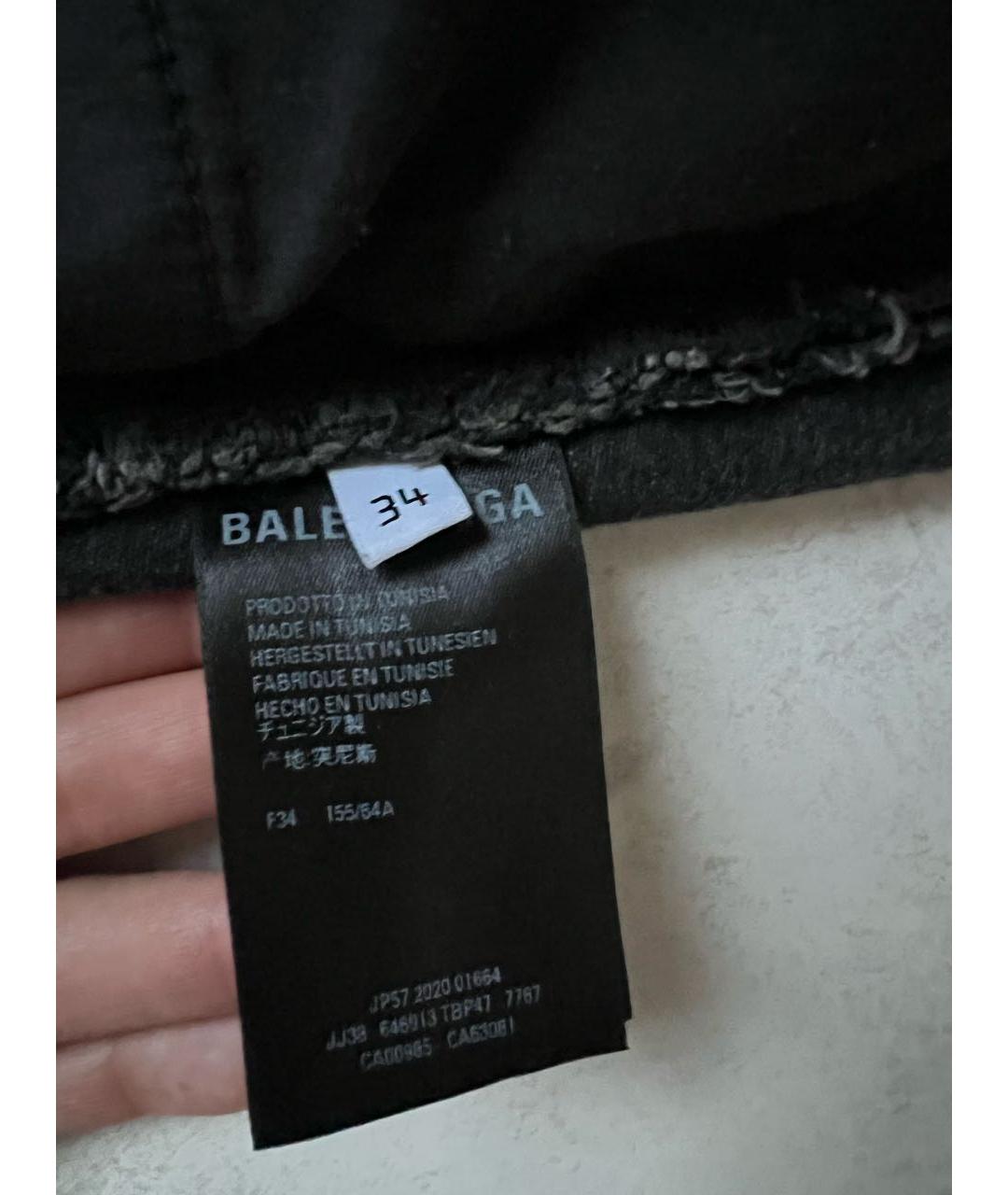 BALENCIAGA Антрацитовая деним юбка миди, фото 5
