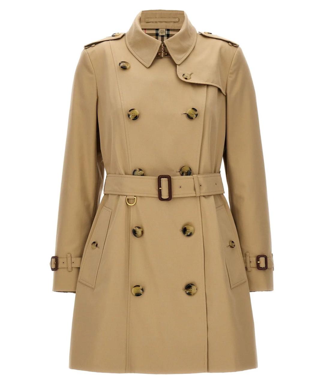 BURBERRY Бежевый хлопковый тренч/плащ, фото 8