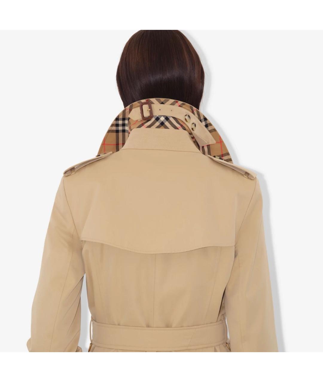 BURBERRY Бежевый хлопковый тренч/плащ, фото 6