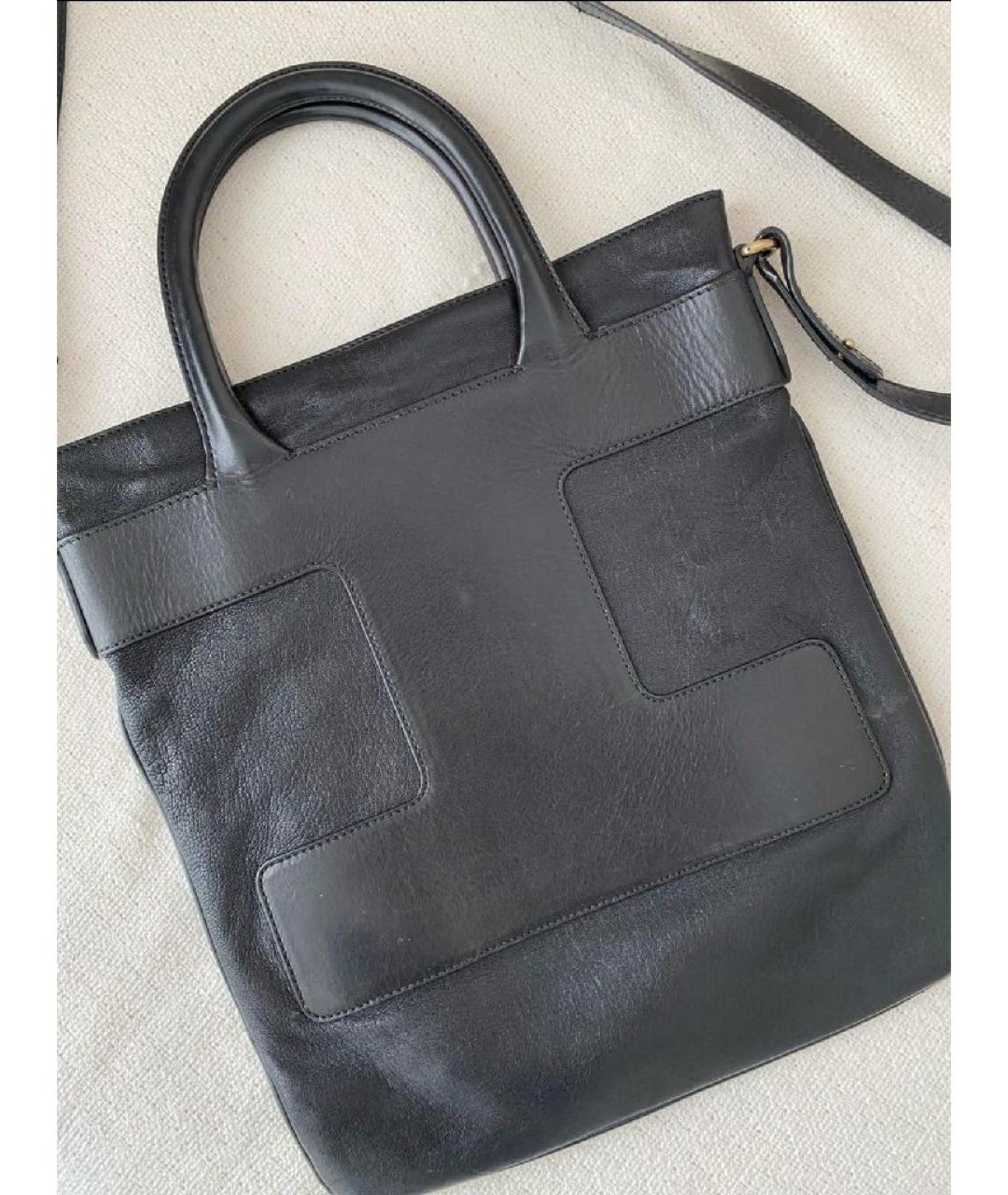 BALLY Черная кожаная сумка тоут, фото 3