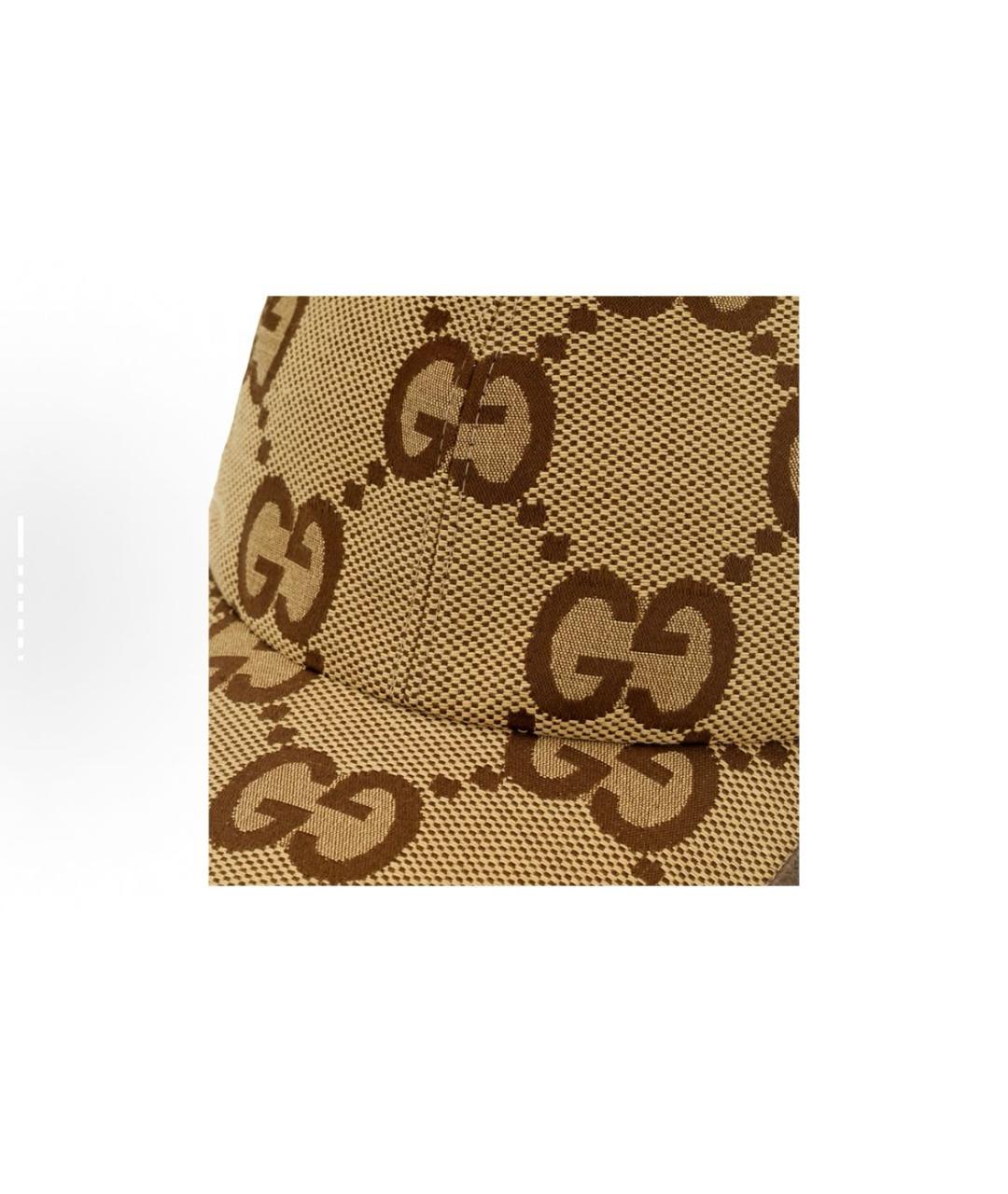 GUCCI Коричневая хлопковая кепка, фото 5