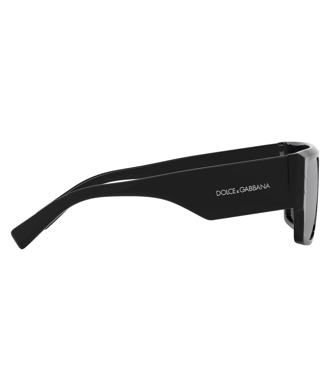 DOLCE&GABBANA Черные пластиковые солнцезащитные очки, фото 3