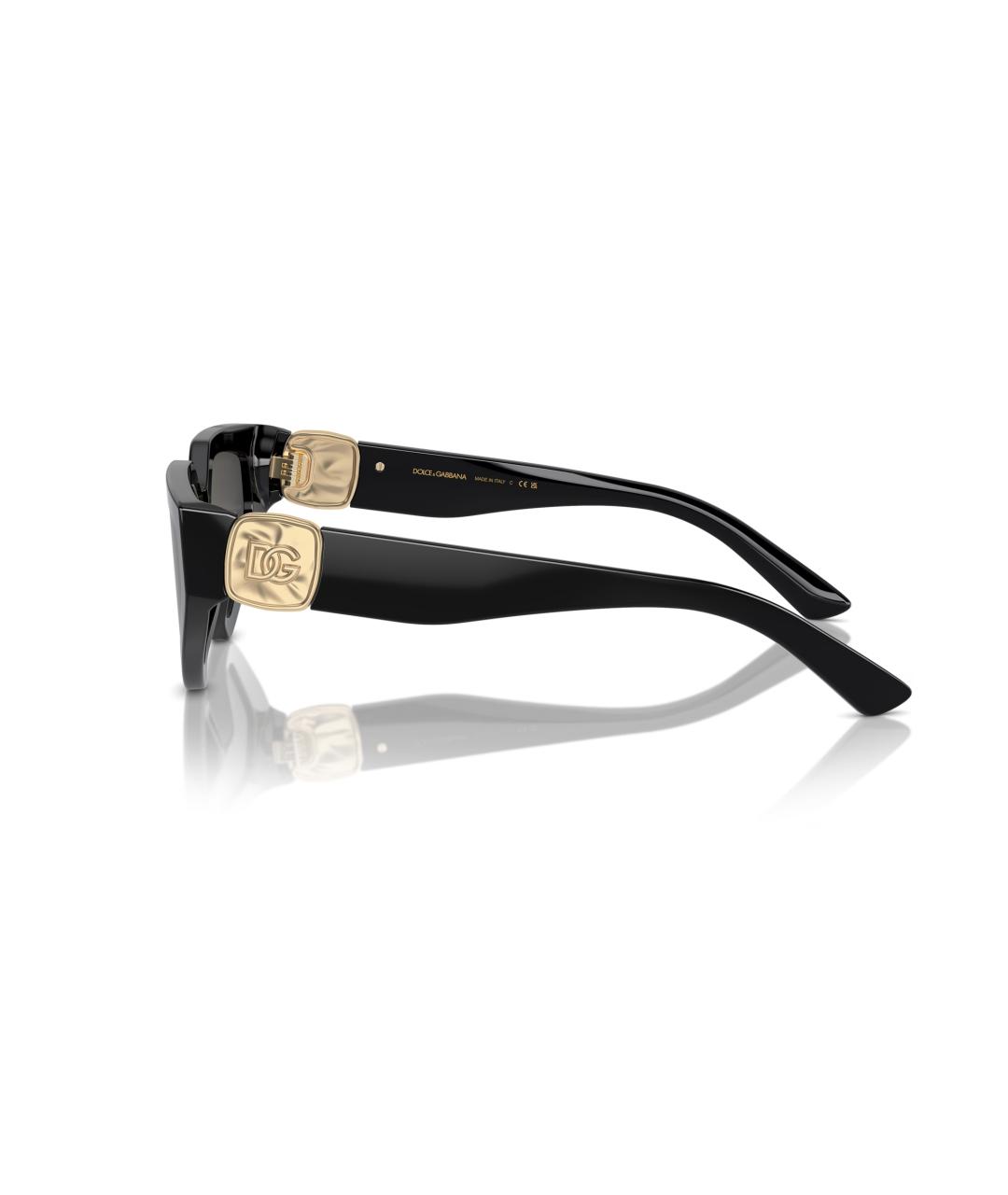 DOLCE&GABBANA Черные пластиковые солнцезащитные очки, фото 3