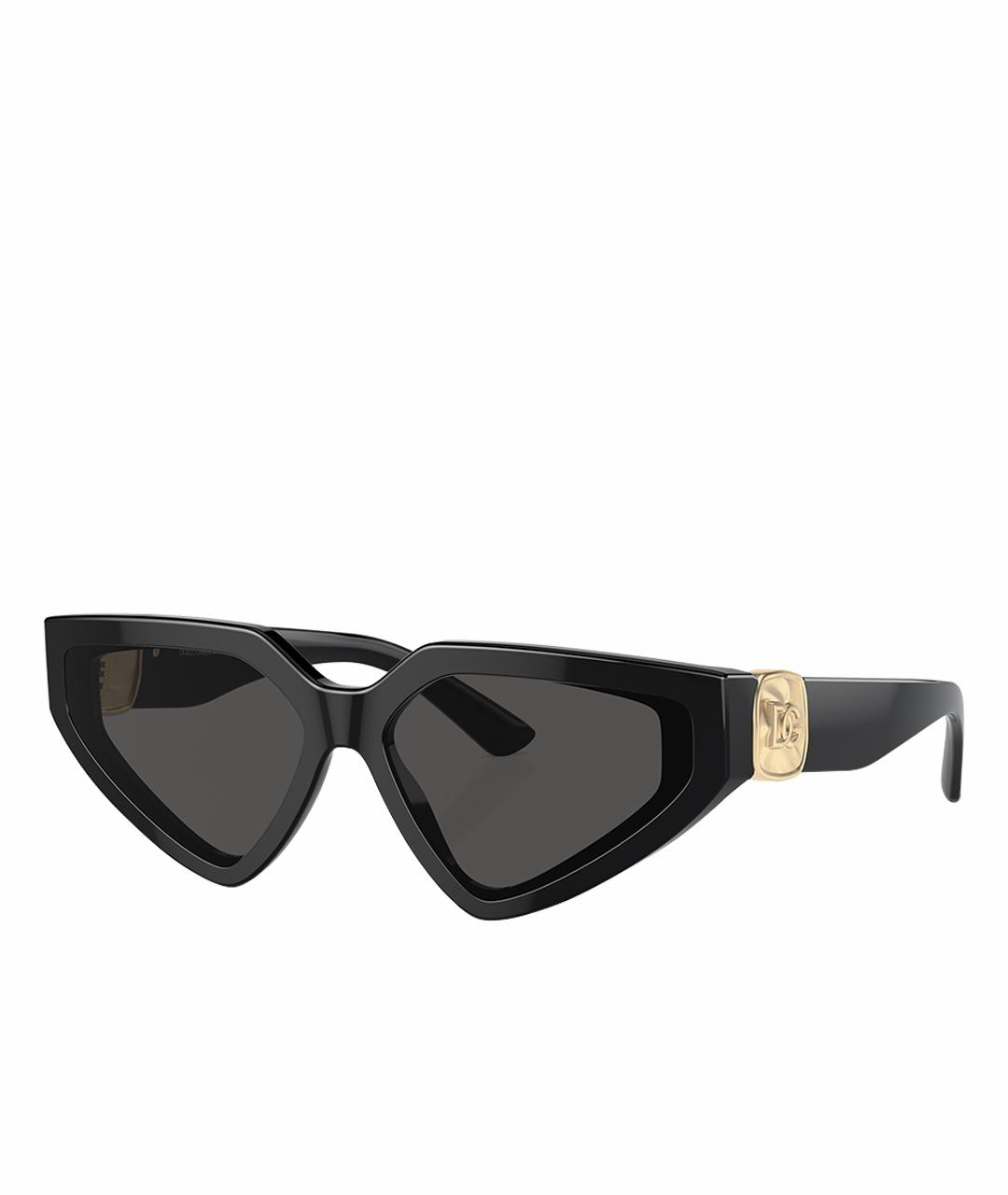 DOLCE&GABBANA Черные пластиковые солнцезащитные очки, фото 1