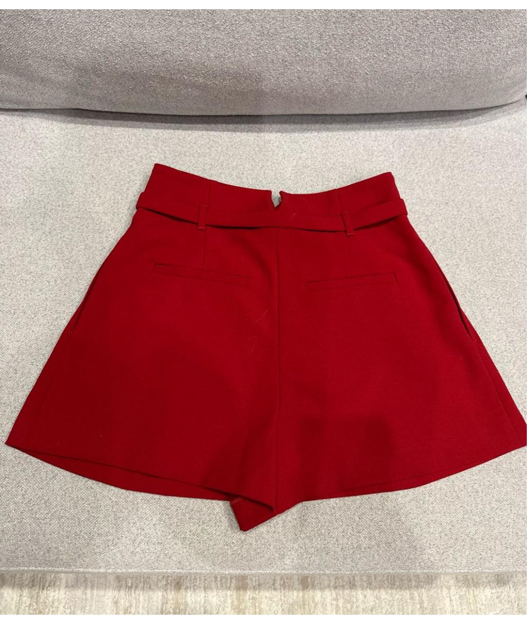 RED VALENTINO Красные ацетатные шорты, фото 2