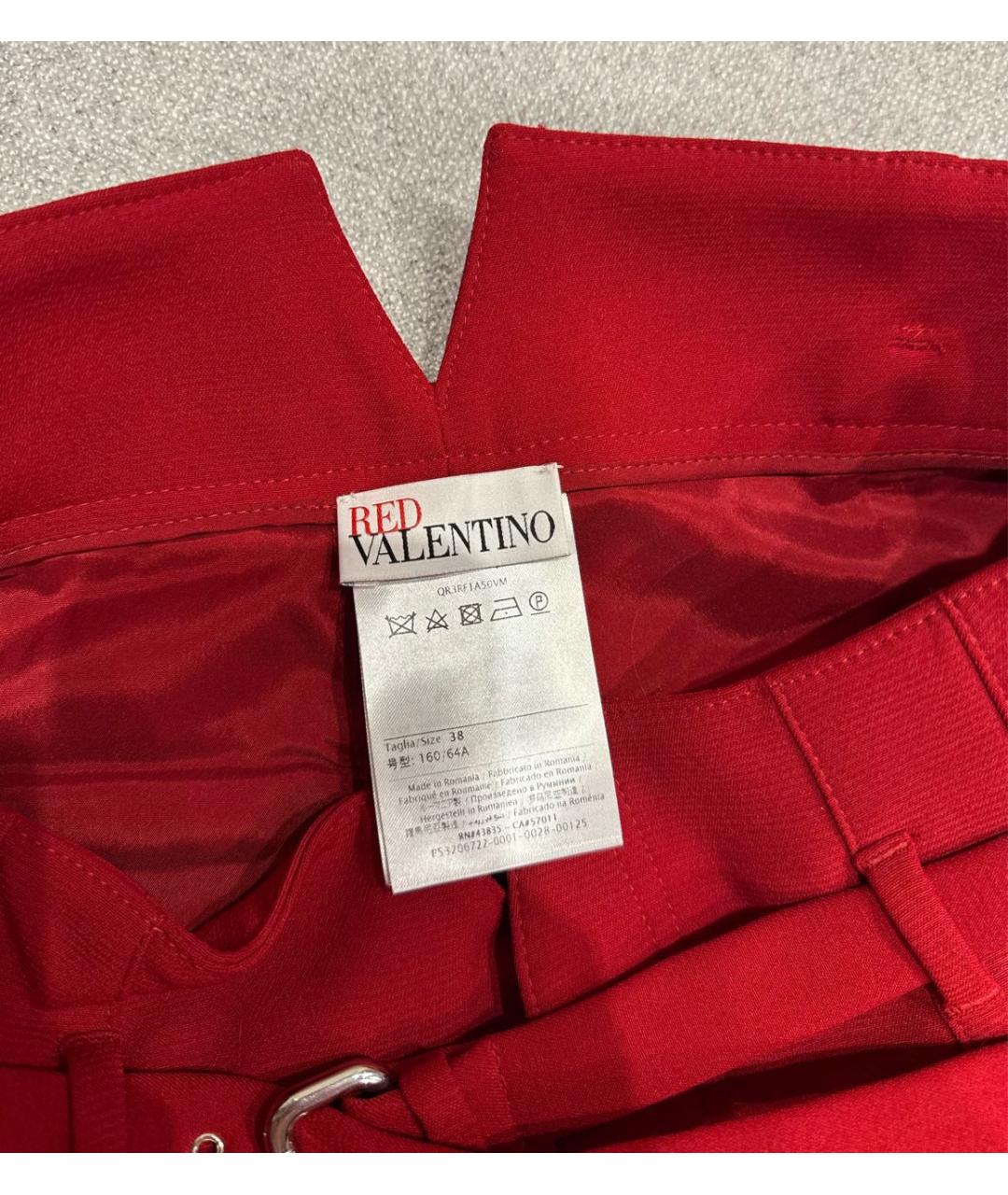 RED VALENTINO Красные ацетатные шорты, фото 5