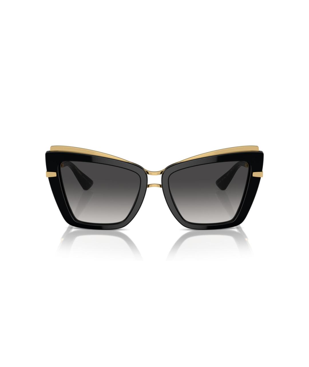 DOLCE&GABBANA Черные пластиковые солнцезащитные очки, фото 2