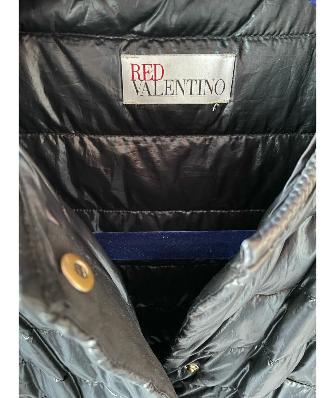 RED VALENTINO Черное полиэстеровое пальто, фото 3