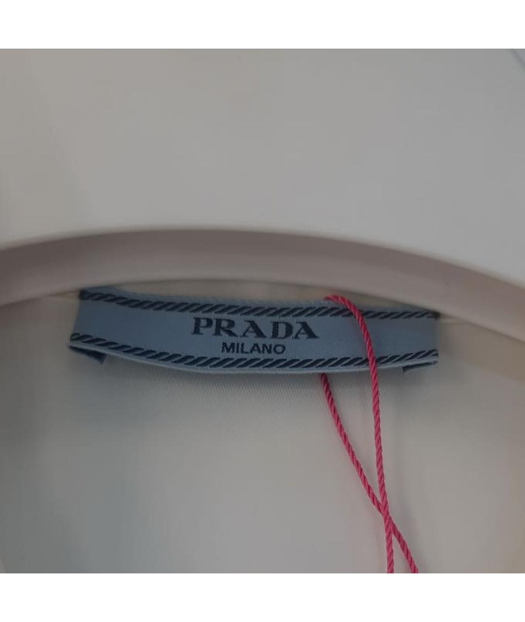 PRADA Белая полиамидовая рубашка, фото 5