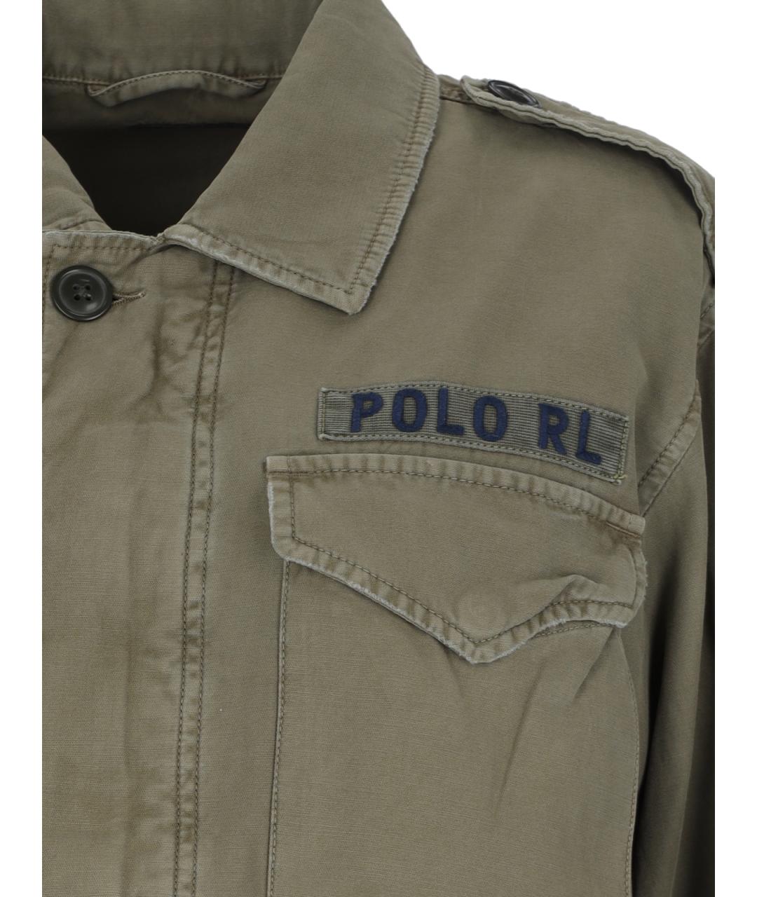 POLO RALPH LAUREN Зеленая хлопковая куртка, фото 3