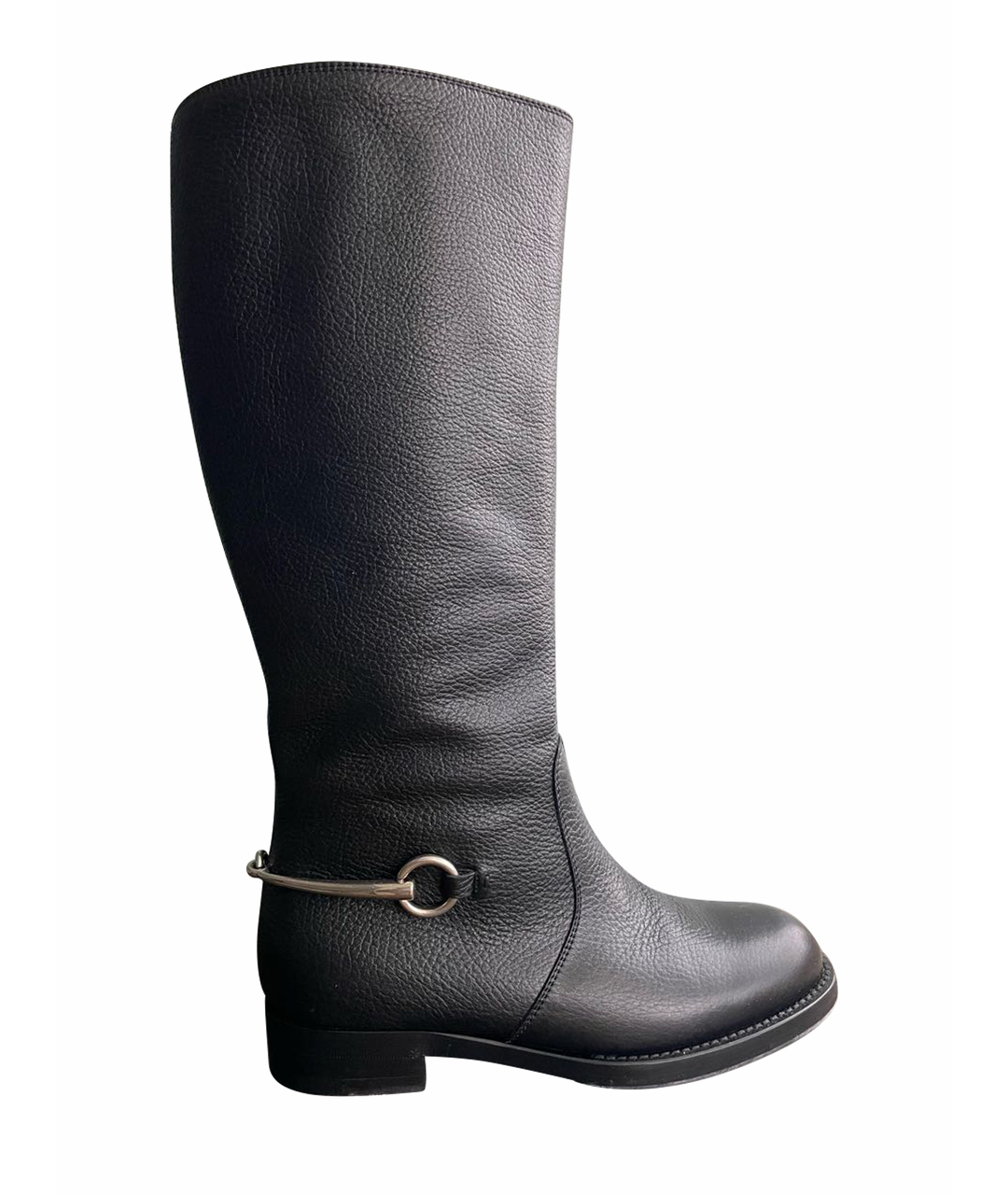 GUCCI Черные кожаные сапоги, фото 1