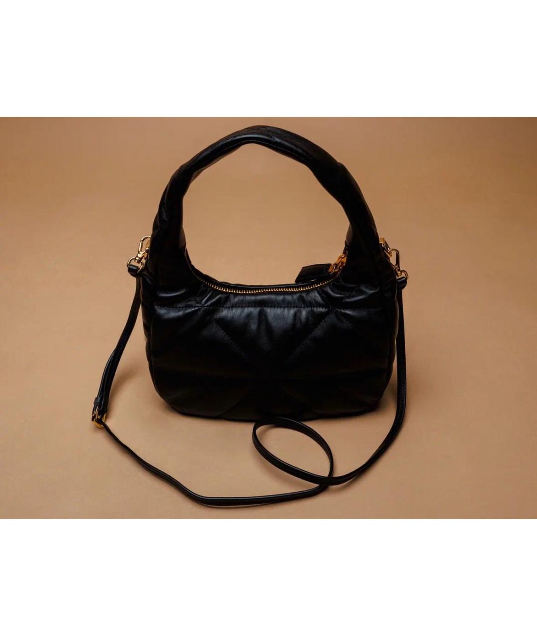 PRADA Черная кожаная сумка с короткими ручками, фото 6