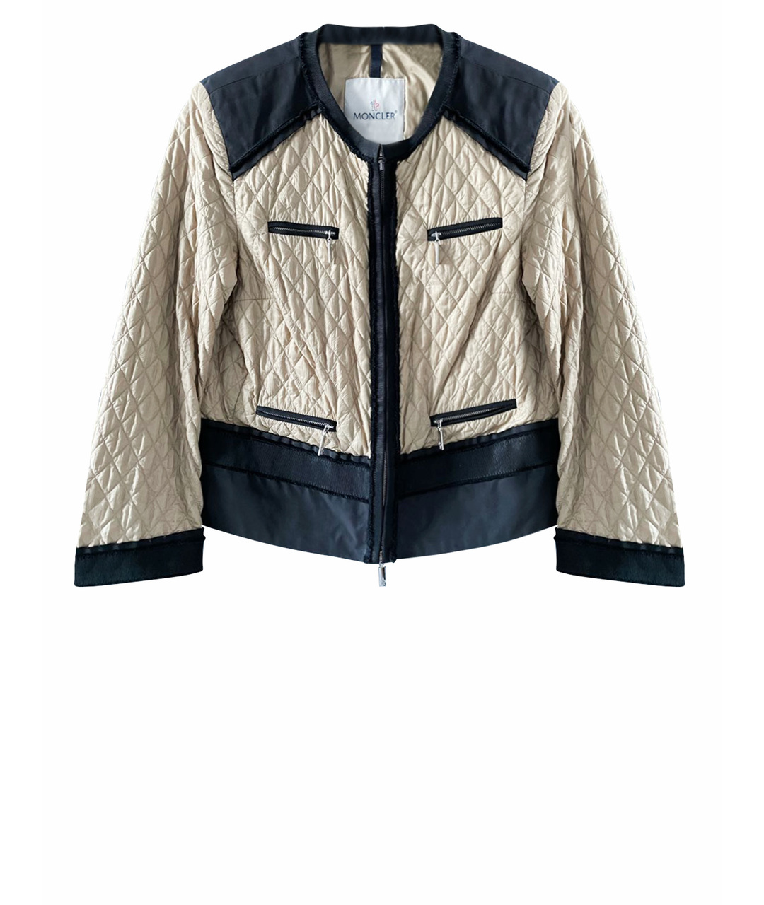 MONCLER Бежевая полиамидовая куртка, фото 1