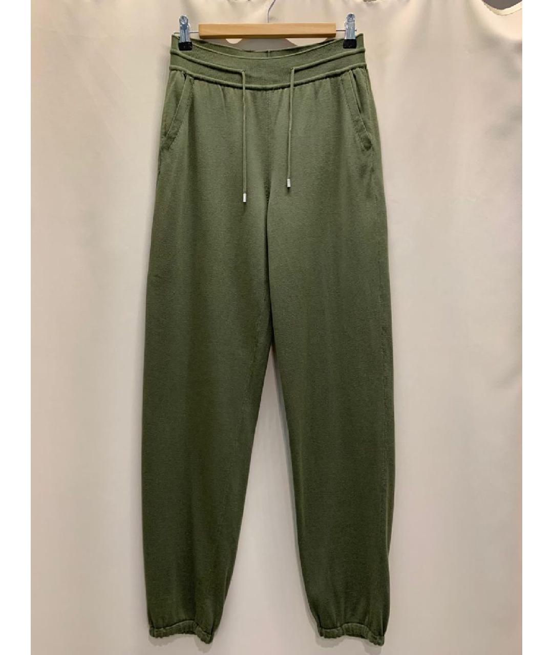 LORO PIANA Хаки хлопковые спортивные брюки и шорты, фото 2