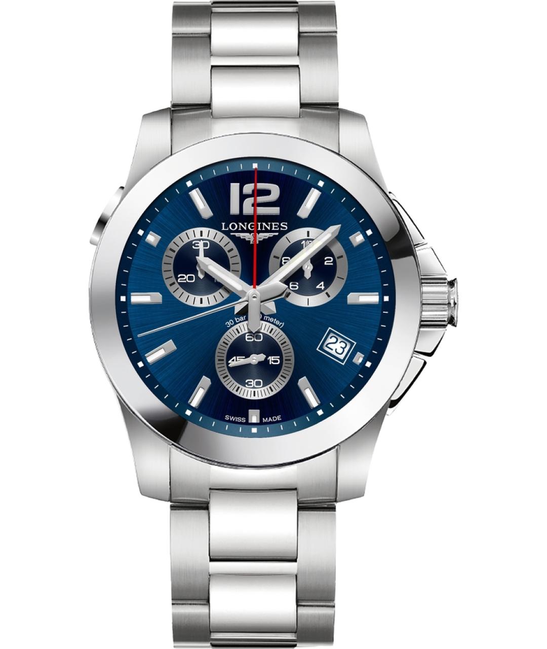 LONGINES Синие металлические часы, фото 1