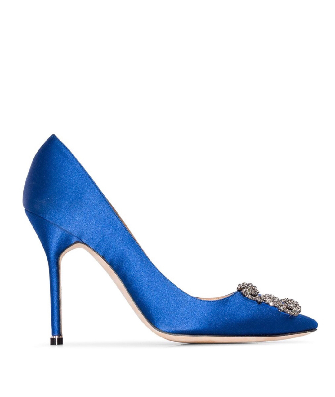 MANOLO BLAHNIK Синие текстильные туфли, фото 1