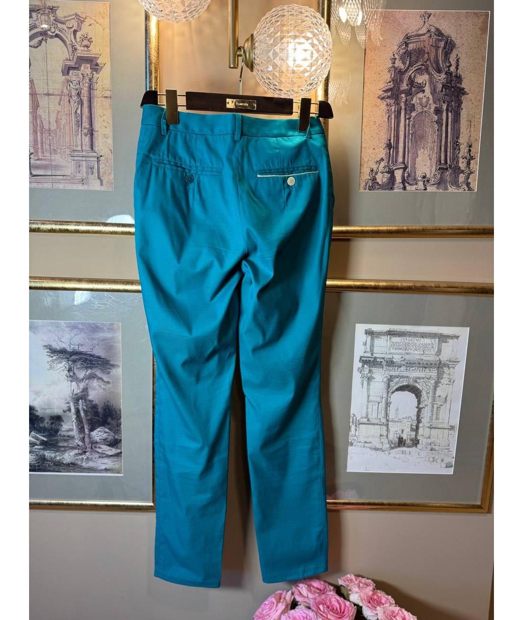PAUL SMITH Бирюзовые брюки узкие, фото 2