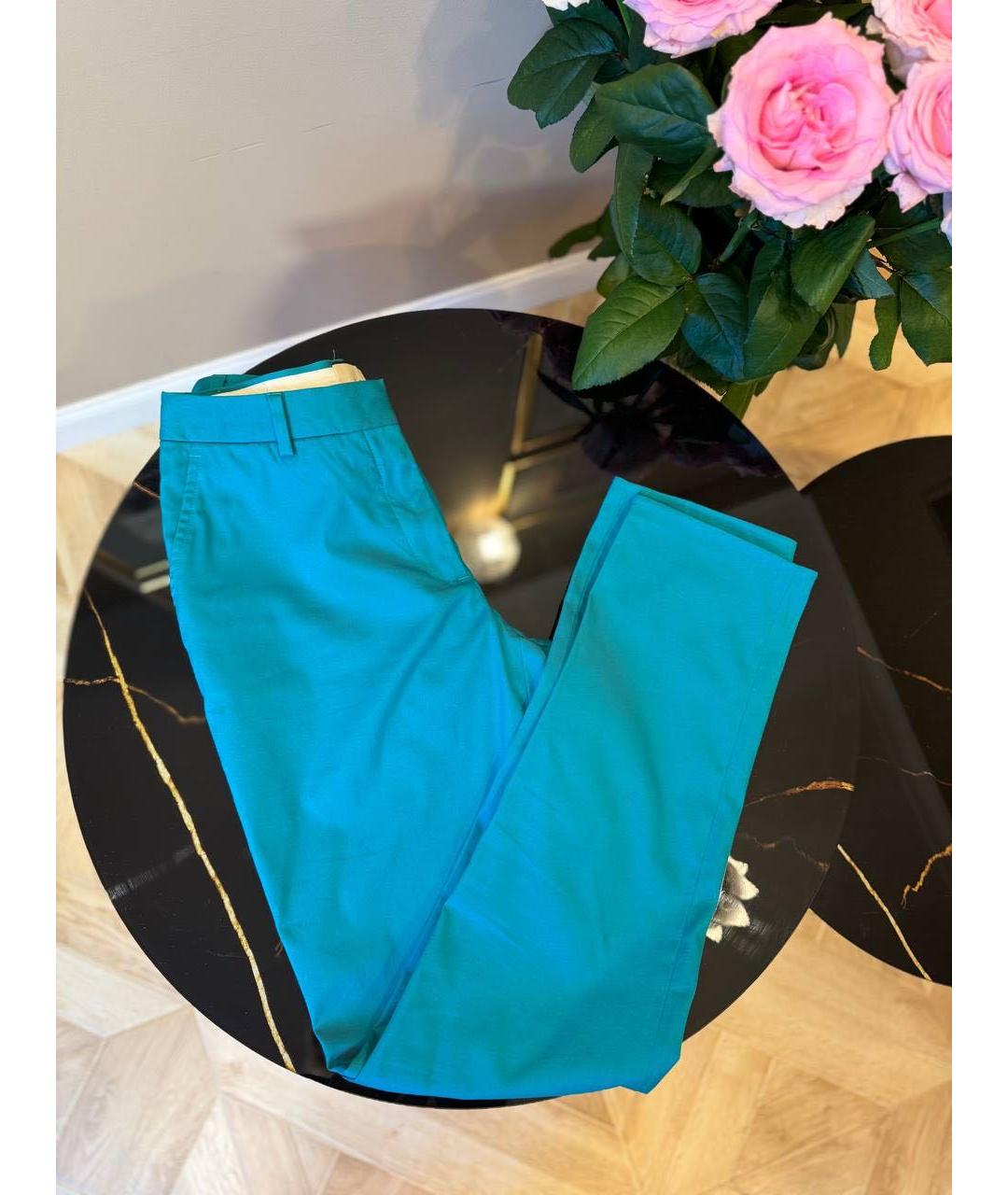PAUL SMITH Бирюзовые брюки узкие, фото 4