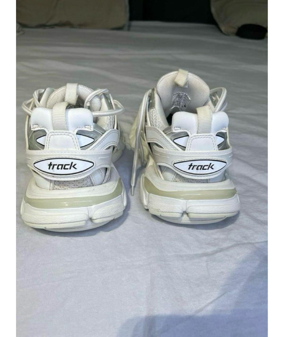 BALENCIAGA Белые кожаные кроссовки, фото 3