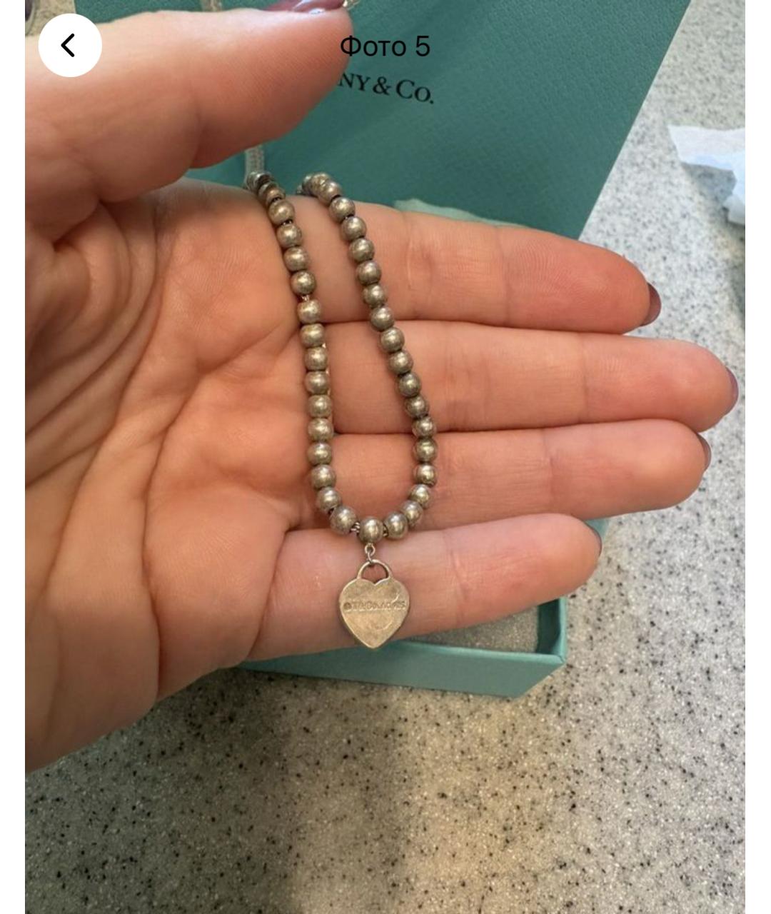 TIFFANY&CO Серебрянный серебряный браслет, фото 4