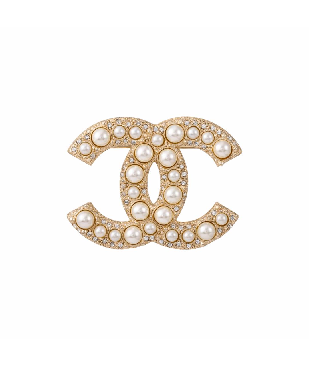 CHANEL Золотая металлическая булавка / брошь, фото 1
