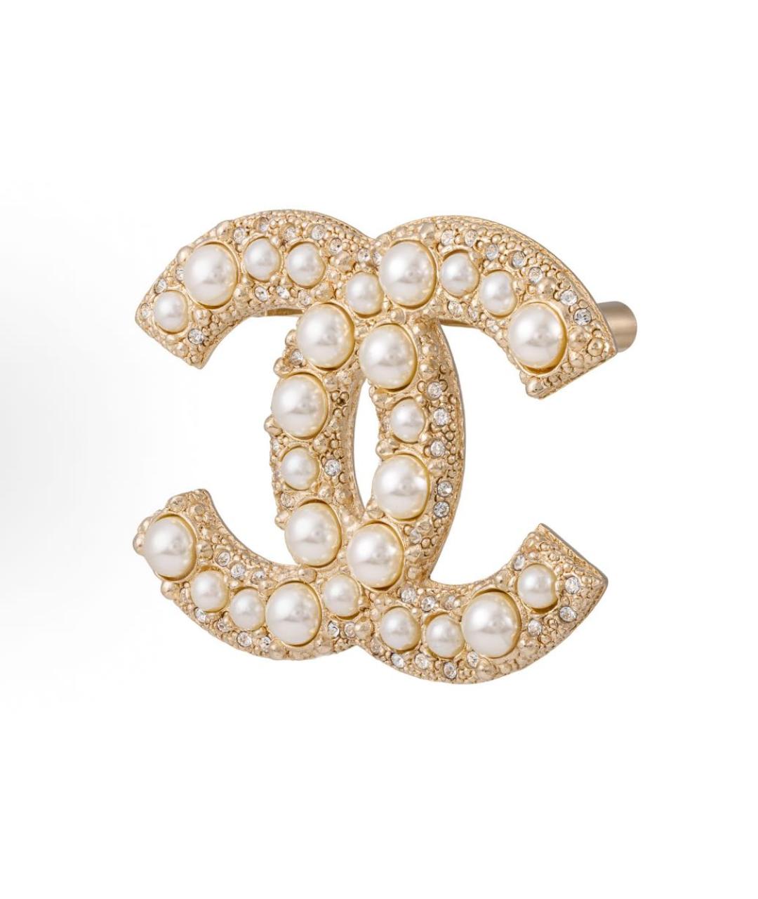 CHANEL Золотая металлическая булавка / брошь, фото 3