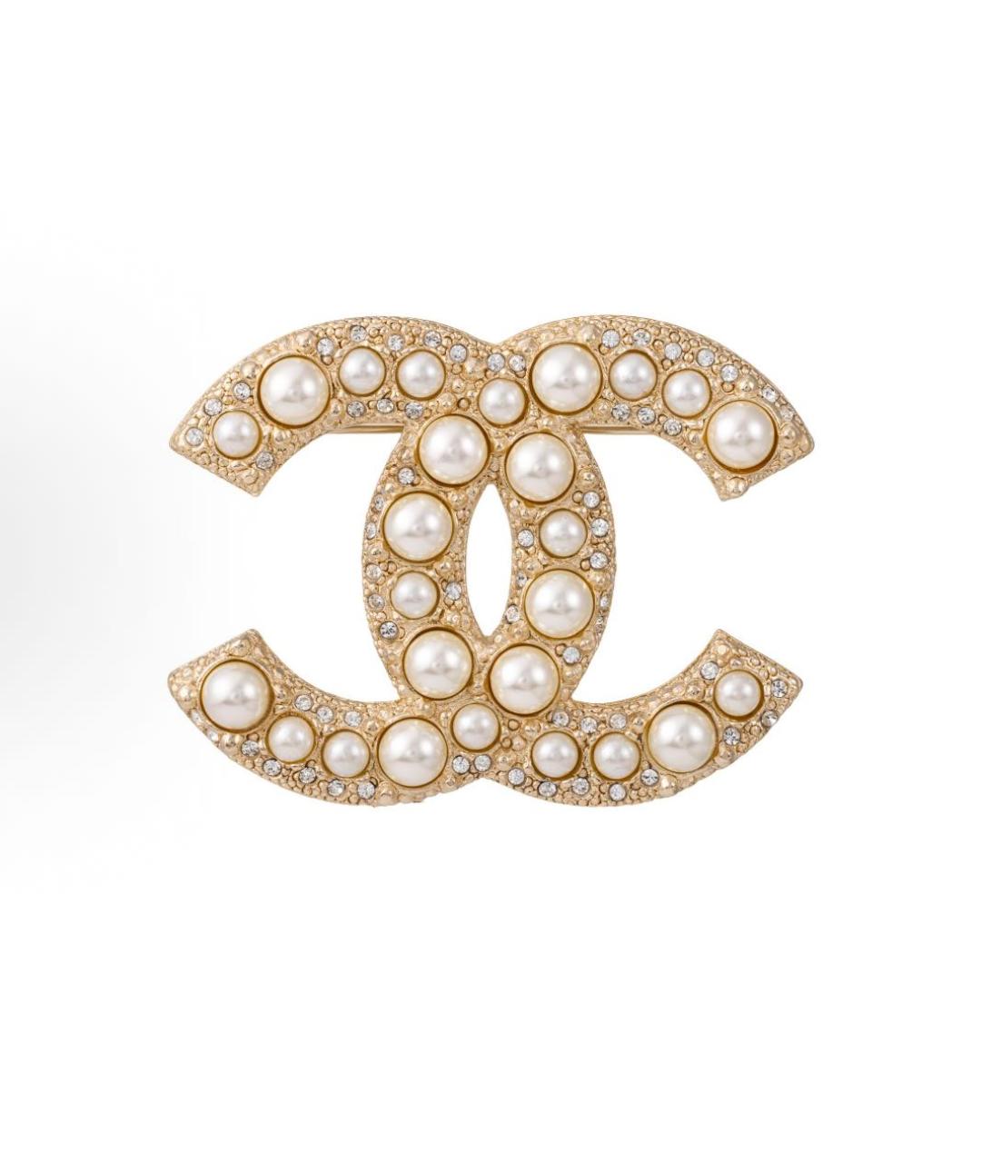 CHANEL Золотая металлическая булавка / брошь, фото 5