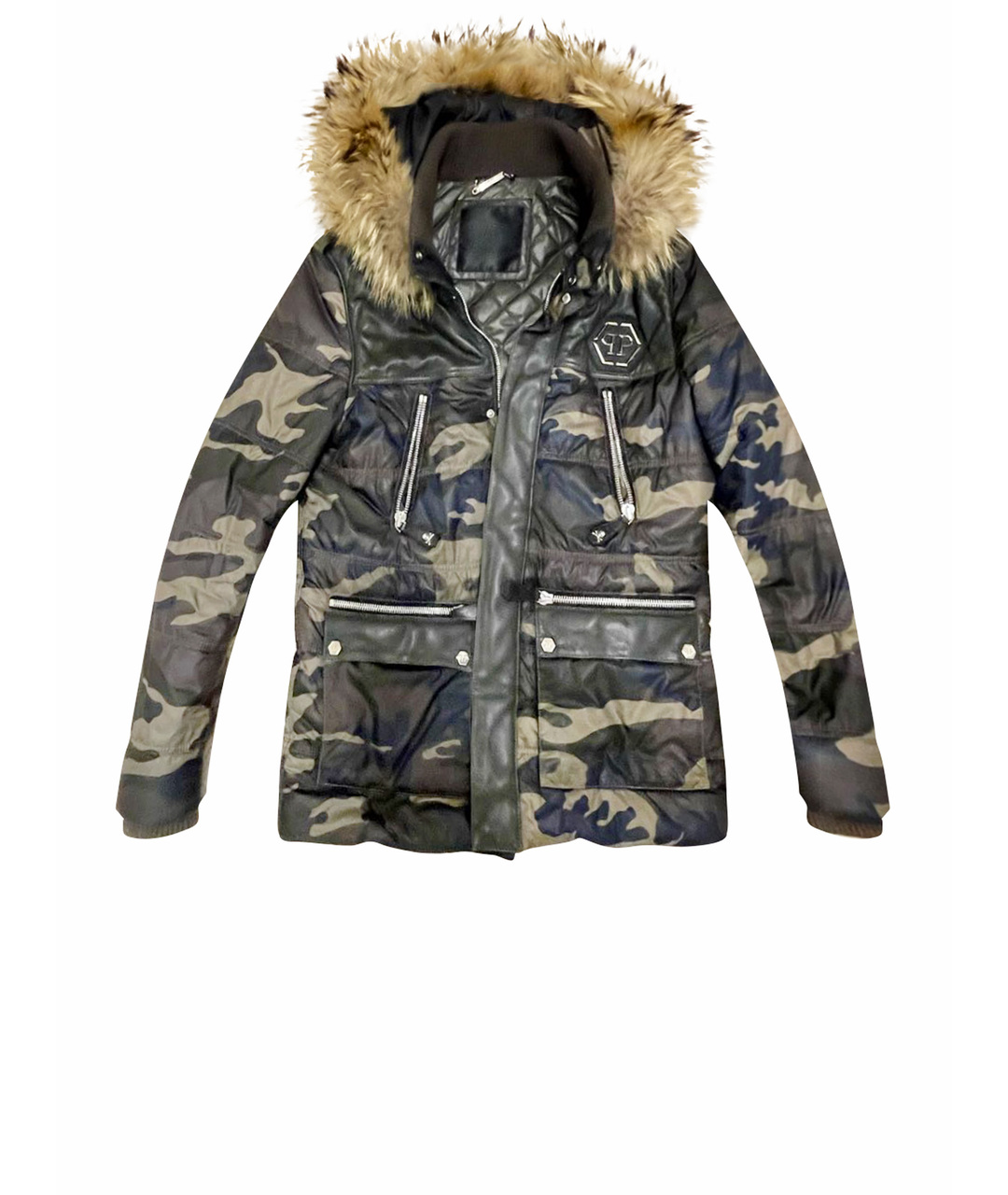 PHILIPP PLEIN Хаки пуховик, фото 1