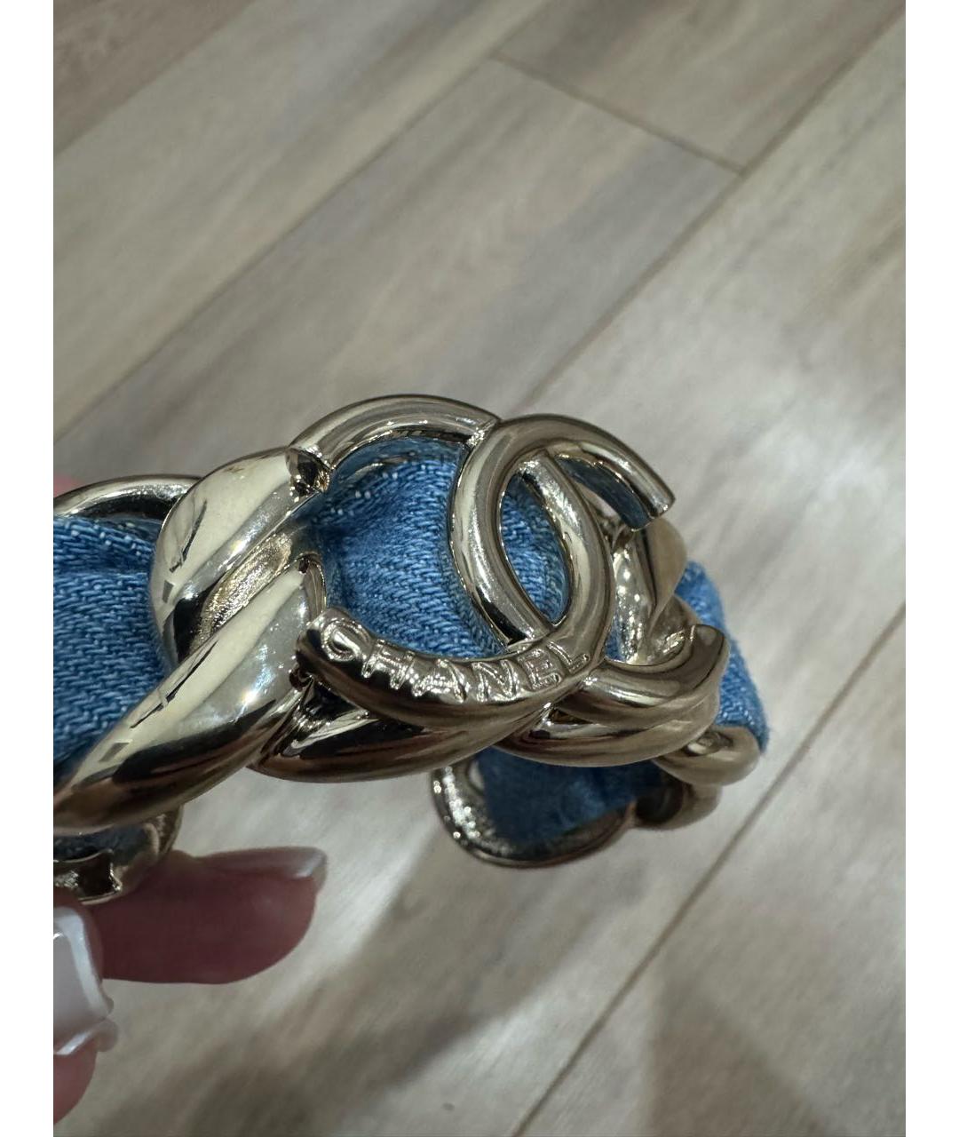CHANEL Синий латунный браслет, фото 3