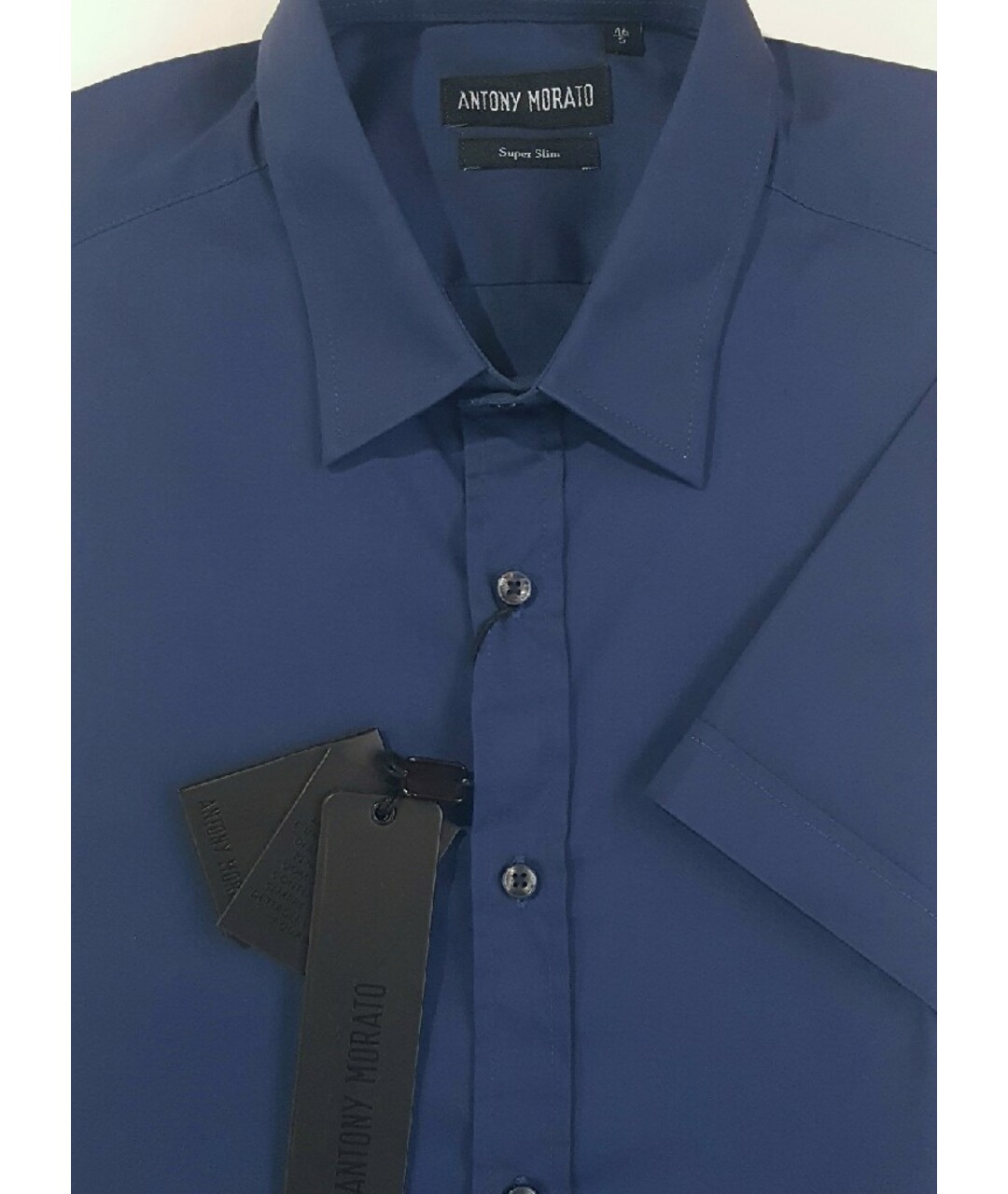 ANTONY MORATO Синяя хлопковая кэжуал рубашка, фото 2