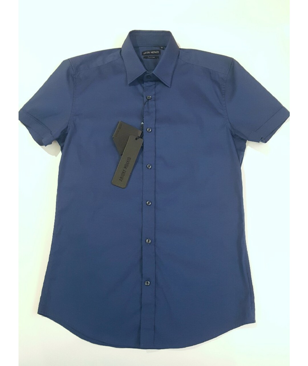 ANTONY MORATO Синяя хлопковая кэжуал рубашка, фото 4