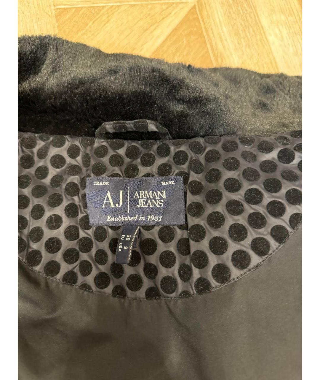ARMANI JEANS Черный пуховик, фото 3