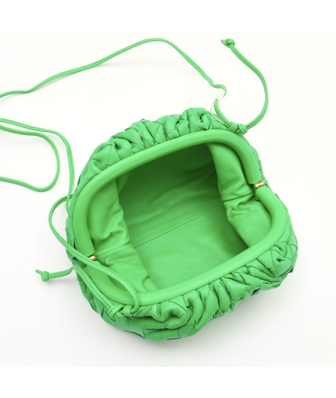 BOTTEGA VENETA Зеленая кожаная сумка через плечо, фото 4