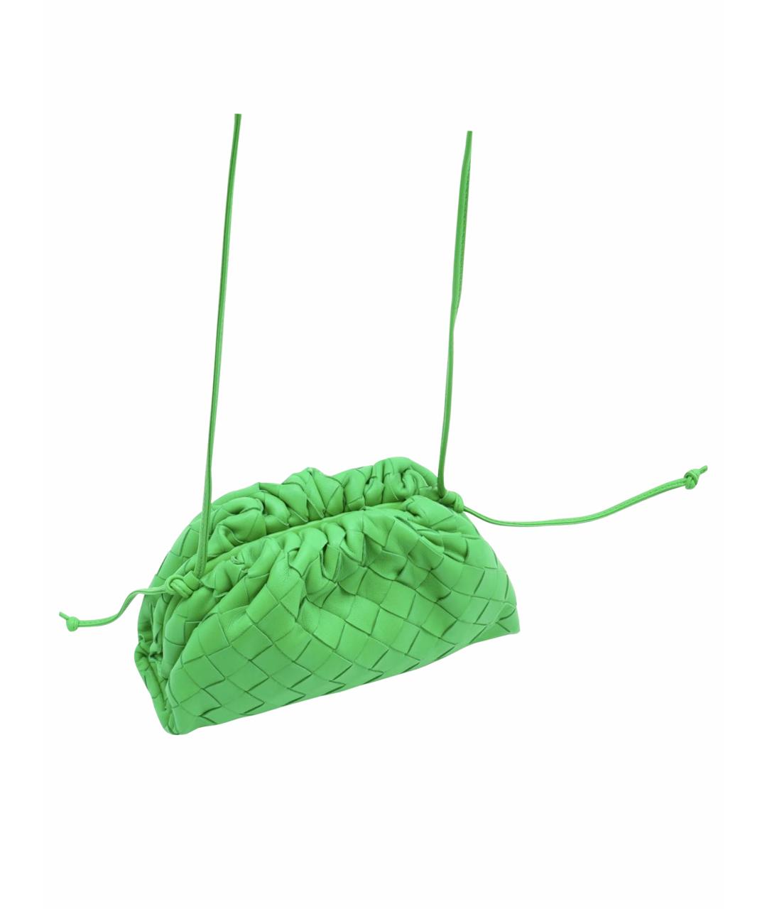 BOTTEGA VENETA Зеленая кожаная сумка через плечо, фото 1