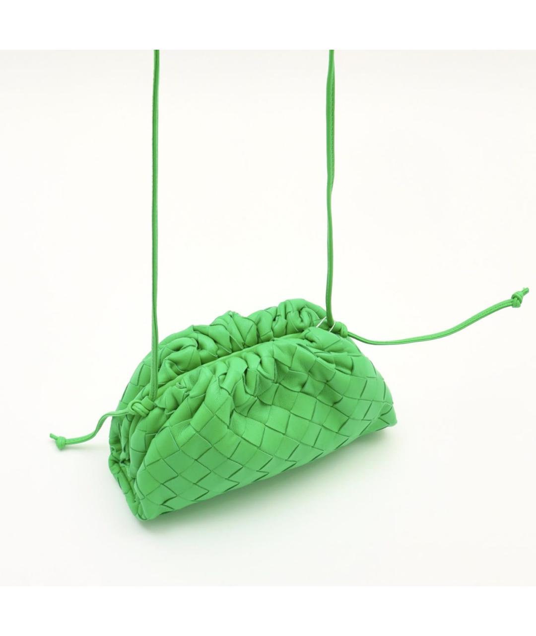 BOTTEGA VENETA Зеленая кожаная сумка через плечо, фото 5