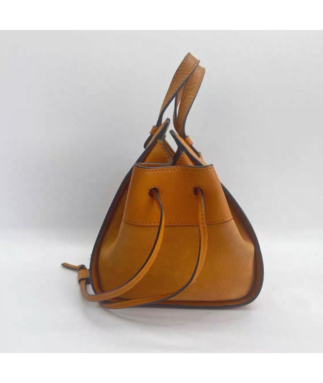 LOEWE Коричневая кожаная сумка через плечо, фото 4
