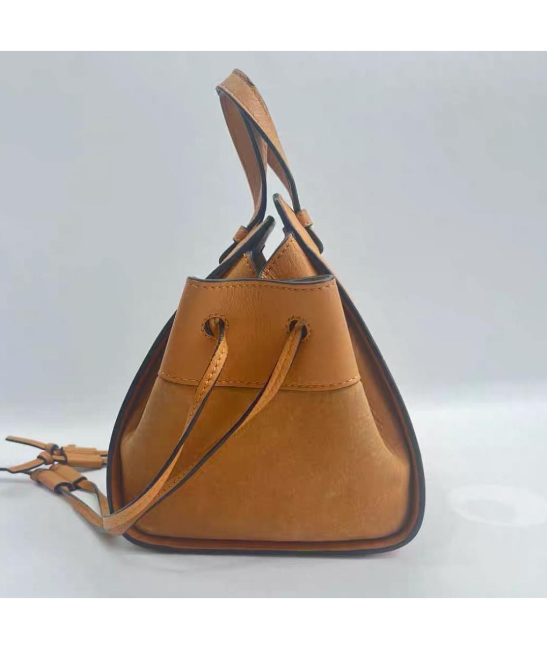 LOEWE Коричневая кожаная сумка через плечо, фото 5