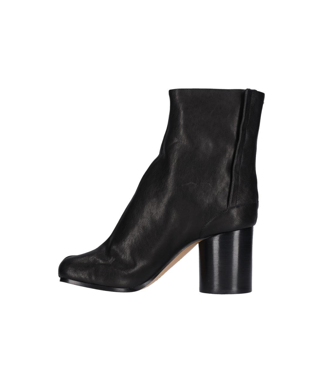 MAISON MARGIELA Черные кожаные сапоги, фото 3