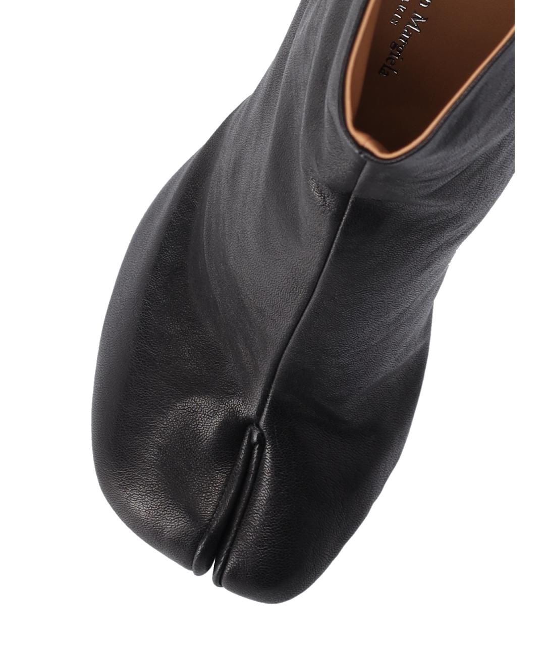MAISON MARGIELA Черные кожаные сапоги, фото 5
