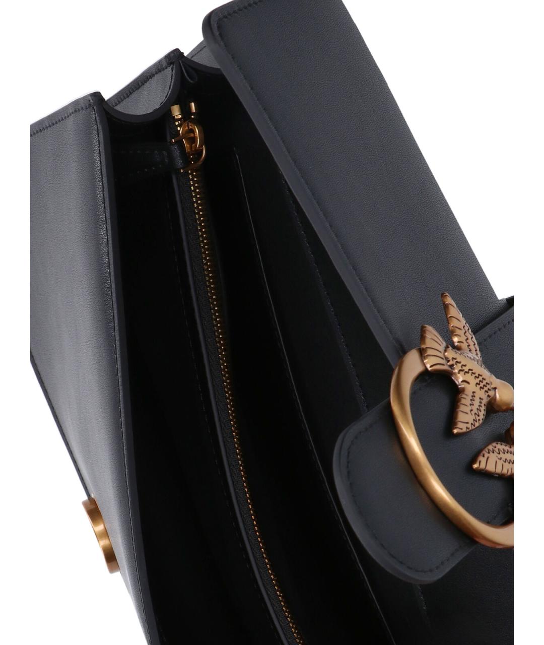 PINKO Черная кожаная сумка через плечо, фото 4