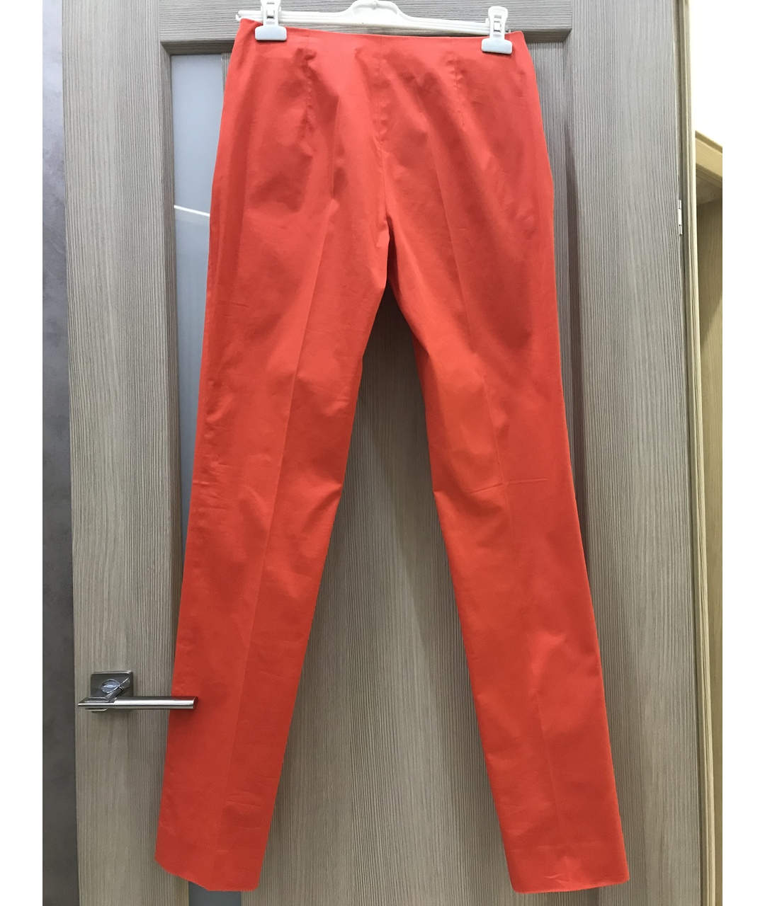 CHRISTIAN DIOR Оранжевое хлопковые прямые брюки, фото 2