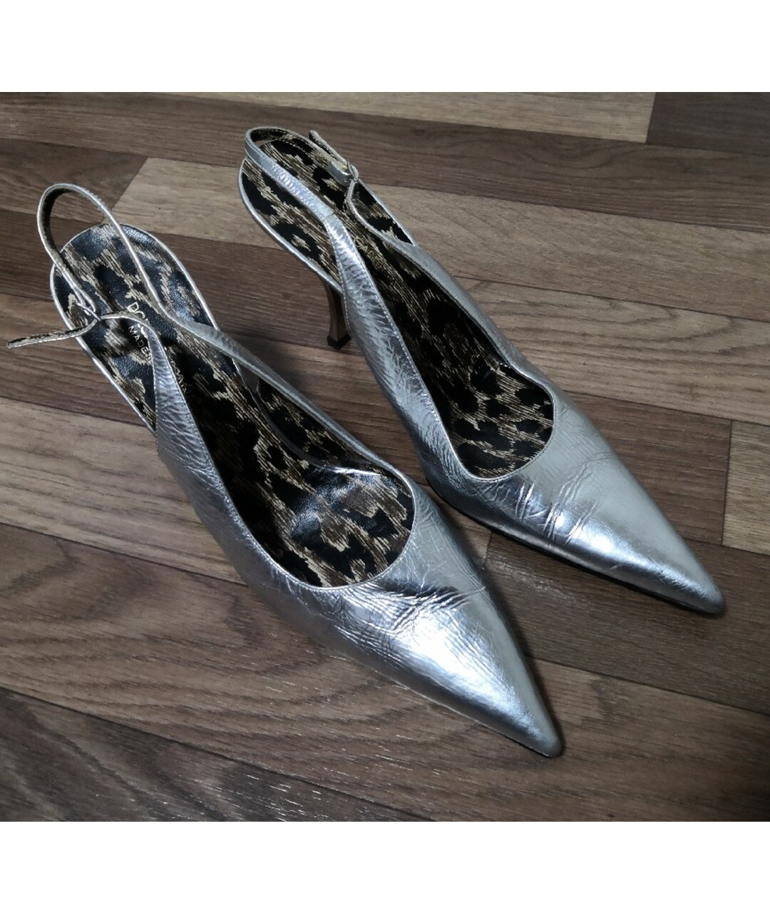 DOLCE&GABBANA Серебряные кожаные туфли, фото 3